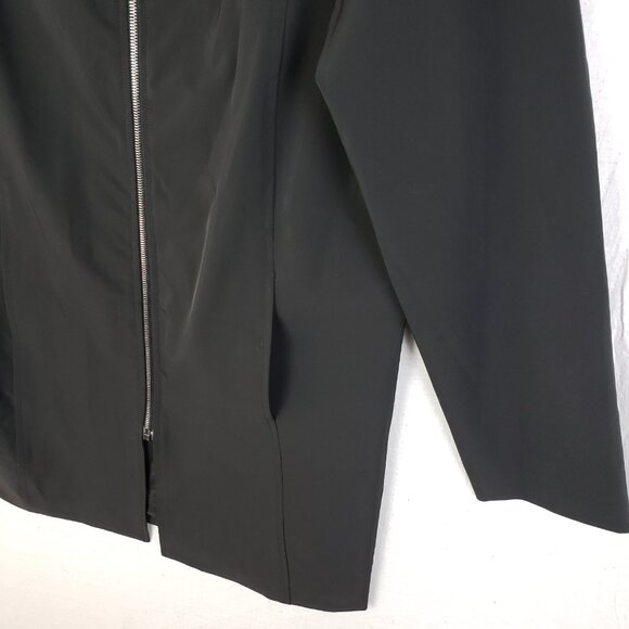 Margaret O'Leary Coat Jacket Full Zip Minimalist Black sz L Contemporary Sporty - Picture 5 of 12